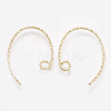 Brass Earring Hooks KK-S348-032-1
