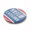 Independence Day Flat Round Tinplate Badge Pins JEWB-G021-01C-3