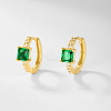 Real 18K Gold Plated 925 Sterling Silver Hoop Earrings OB9176-1-1