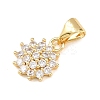 Brass Micro Pave Cubic Zirconia Pendants KK-H525-04G-2