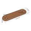 PU Leather Oval Long Bottom for Knitting Bag FIND-WH0043-56B-2