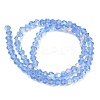 Electroplate Transparent Glass Beads Strands EGLA-K015-18X-2