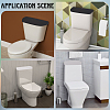 4 Colors Polyester Toilet Lid Dust Cover AJEW-CN0003-21B-4
