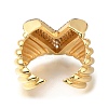 Rack Plating Brass Micro Pave Cubic Zirconia Open Cuff Rings for Women RJEW-M022-13G-3