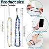 2Pcs 2 Styles Natural Blue Aventurine & Flower Amazonite Beaded Mobile Phone Lanyard Wrist Strap AJEW-AN0007-48-2