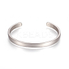304 Stainless Steel Cuff Bangles STAS-I110-10-4mm-2
