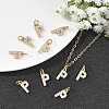 SHEGRACE Brass Micro Pave Clear Cubic Zirconia Pendants XGRQ29086-394G-P-5