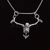 Halloween Alloy Skeleton Pendant 304 Stainless Steel Box Chain Necklaces for Men FS-WG38B8A-01-4