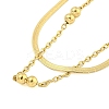 Ion Plating(IP) 304 Stainless Steel Multi Layered Necklaces NJEW-S426-06G-2
