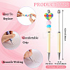 8Pcs 8 Colors UV Plated Plastic Ball-Point Pen AJEW-TA0001-84-3