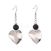 Natural Lava Rock Dangle Earrings for Women EJEW-JE05146-4