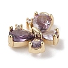 Brass Micro Pave Cubic Zirconia Charms KK-G491-28G-02-2