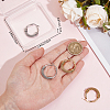 2 Pairs 2 Colors 304 Stainless Steel Mesh Chains Hoop Earrings EJEW-BBC0001-73A-3