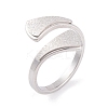 Non-Tarnish 304 Stainless Steel Triangle Open Cuff Ring foe Women RJEW-C086-19-P-1