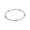 Elegant Imitation Pearl & Brass Beads Stretch Bracelets for Women YV1811-3-1