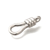 Anti-Tarnish 304 Stainless Steel Eye Clasps for Hook Clasps STAS-I321-72P-2