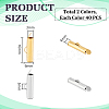 80Pcs 2 Colors 304 Stainless Steel Slide On End Clasp Tubes STAS-UN0060-23-3