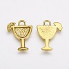 Tibetan Style Tropical drink Alloy Pendants TIBEB-A14275-AG-FF-2