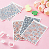 5Pcs 5 Styles Flower Pattern Ceramics Clay Water Transfer Paper AJEW-HY0002-17C-4