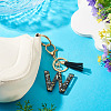 1Pc Resin Letter Keychains KEYC-TADJ0001-09W-5
