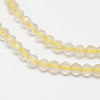 Natural Gold Rutilated Quartz Bead Strands G-G936-2mm-03-3