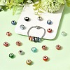 Mixed Handmade Lampwork Gold Sand European Large Hole Rondelle Beads LPDL-M013-M-4