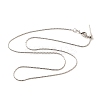 1mm Rack Plating Brass Boston Link Chain Adjustable Slider Necklaces for Women Men MAK-L044-37P-1