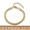 304 Stainless Steel Link Chain Bracelets for Women BJEW-Z143-18G-5