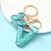 Resin & Acrylic & Faux Suede Tassel Keychain X1-KEYC-YW00119-22-1