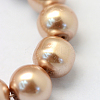 Baking Paint Pearlized Glass Pearl Round Bead Strands HY-Q330-8mm-11-3