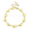 201 Stainless Steel Link Bracelets for Women BJEW-Z103-01G-01-4