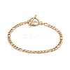 Ion Plating(IP) 304 Stainless Steel Chain Bracelets for Women or Men BJEW-A039-03G-1