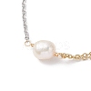 Natural Cultured Freshwater Pearl Beads Link Bracelets BJEW-JB12866-3