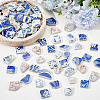 500G 4 Styles Handmade Porcelain Cabochons PORC-SP0001-22-6