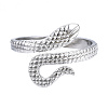 Non-Tarnish 304 Stainless Steel Snake Open Cuff Ring LS-RJEW-N040-21-2