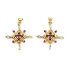 Brass Micro Pave Cubic Zirconia Pendants X-KK-S526-45G-1