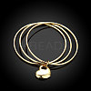 Exquisite Brass Heart Charm Bangles For Women BJEW-BB14487-4