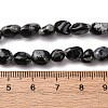 Natural Snowflake Obsidian Beads Strands G-K395-A04-01-5