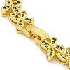Rack Plating Brass Pave Cubic Zirconia Butterfly Link Bracelets for Women BJEW-B110-05G-4