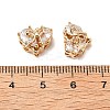 Brass Micro Pave Cubic Zirconia Beads KK-A259-20G-01-3