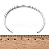 304 Stainless Steel Micro Pave Clear Cubic Zirconia Roman Numerals Open Cuff Bangles for Women SA-CBAC920-09P-5