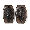 Natural Ice Obsidian Carved Connector Charms G-Q191-01A-1
