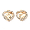 Rack Plating Brass Micro Pave Cubic Zirconia Pendants KK-K333-84G-1