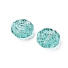 Spray Painted Transparent Glass Beads GLAA-D038-01H-2