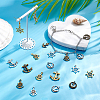 90Pcs 15 Style Tibetan Style Alloy Pendants TIBEP-SC0002-15-5
