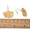 Ion Plating(IP) 304 Stainless Steel Ginkgo Leaf Dangle Earrings for Women EJEW-K243-03G-4