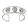 Non-Tarnish 304 Stainless Steel Wide Textured Open Cuff Bangles BJEW-Q348-05P-12-3