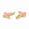 Brass Micro Pave Cubic Zirconia Pendants KK-E068-VB324-1-3