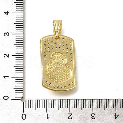 Brass Micro Pave Cubic Zirconia Pendants KK-Z086-25G-1