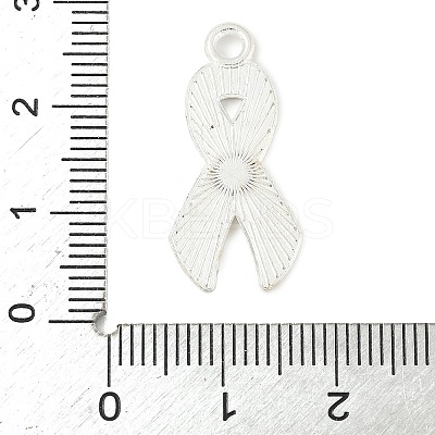 No To Drugs Red Awareness Ribbon Theme Alloy Enamel Pendants LS-ENAM-C026-02B-S-1